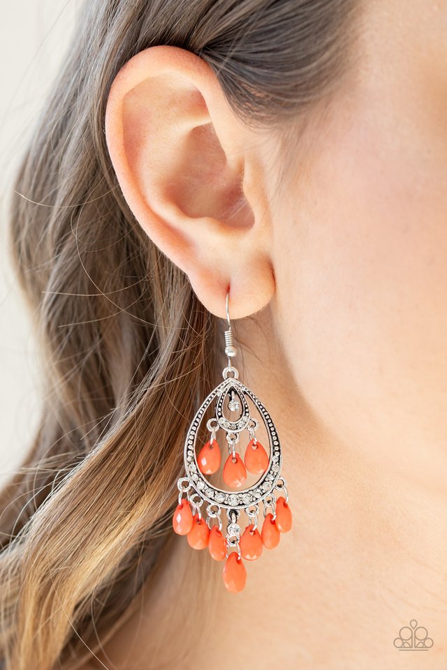 Paparazzi ♥ Gorgeously Genie - Orange ♥ Earrings