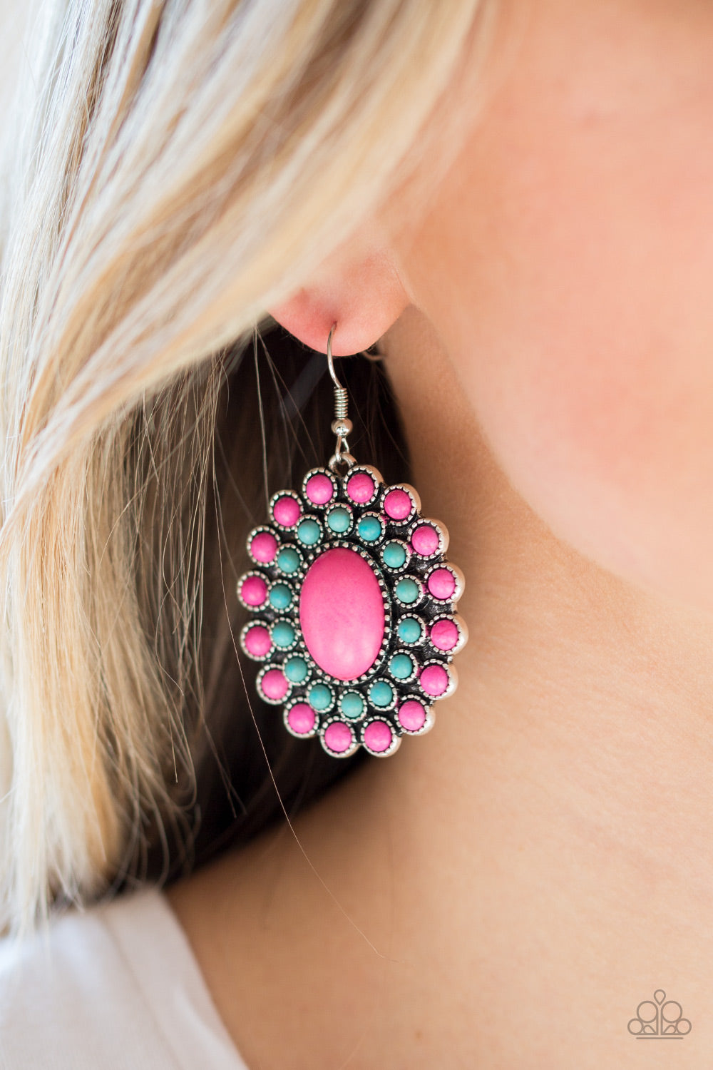 Paparazzi ♥ Stone Solstice  - Pink ♥  Earrings