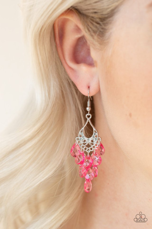 Paparazzi ♥ What Happens In Maui - Pink ♥ Earrings