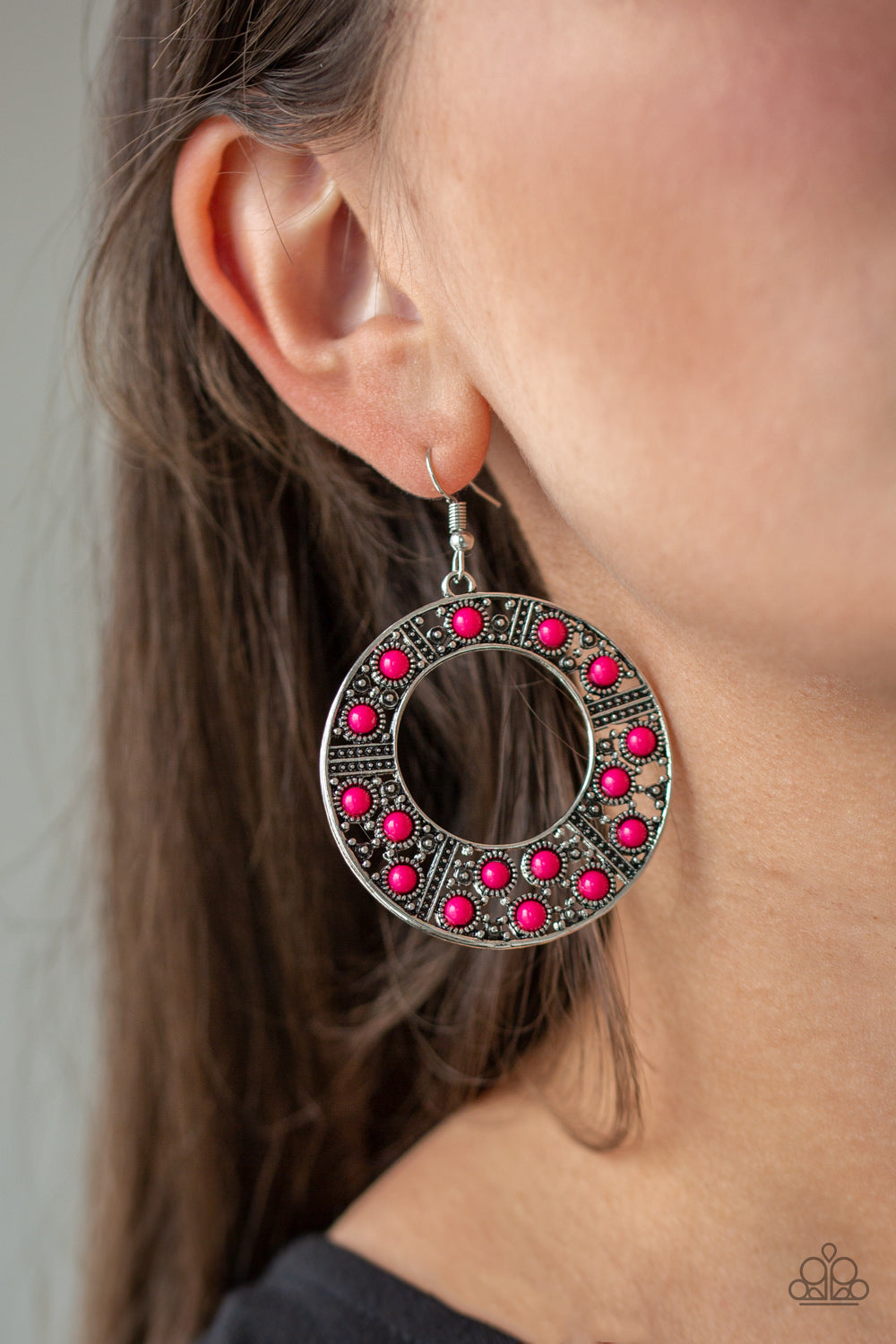 Paparazzi ♥ San Diego Samba - Pink ♥  Earrings
