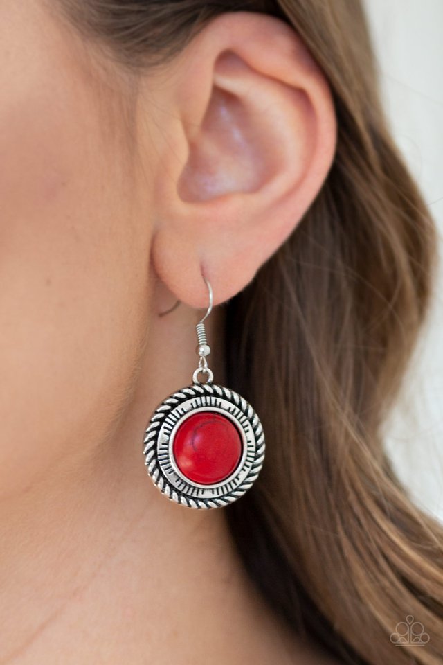 Paparazzi ♥ Natural-Born Nomad - Red ♥ Earrings