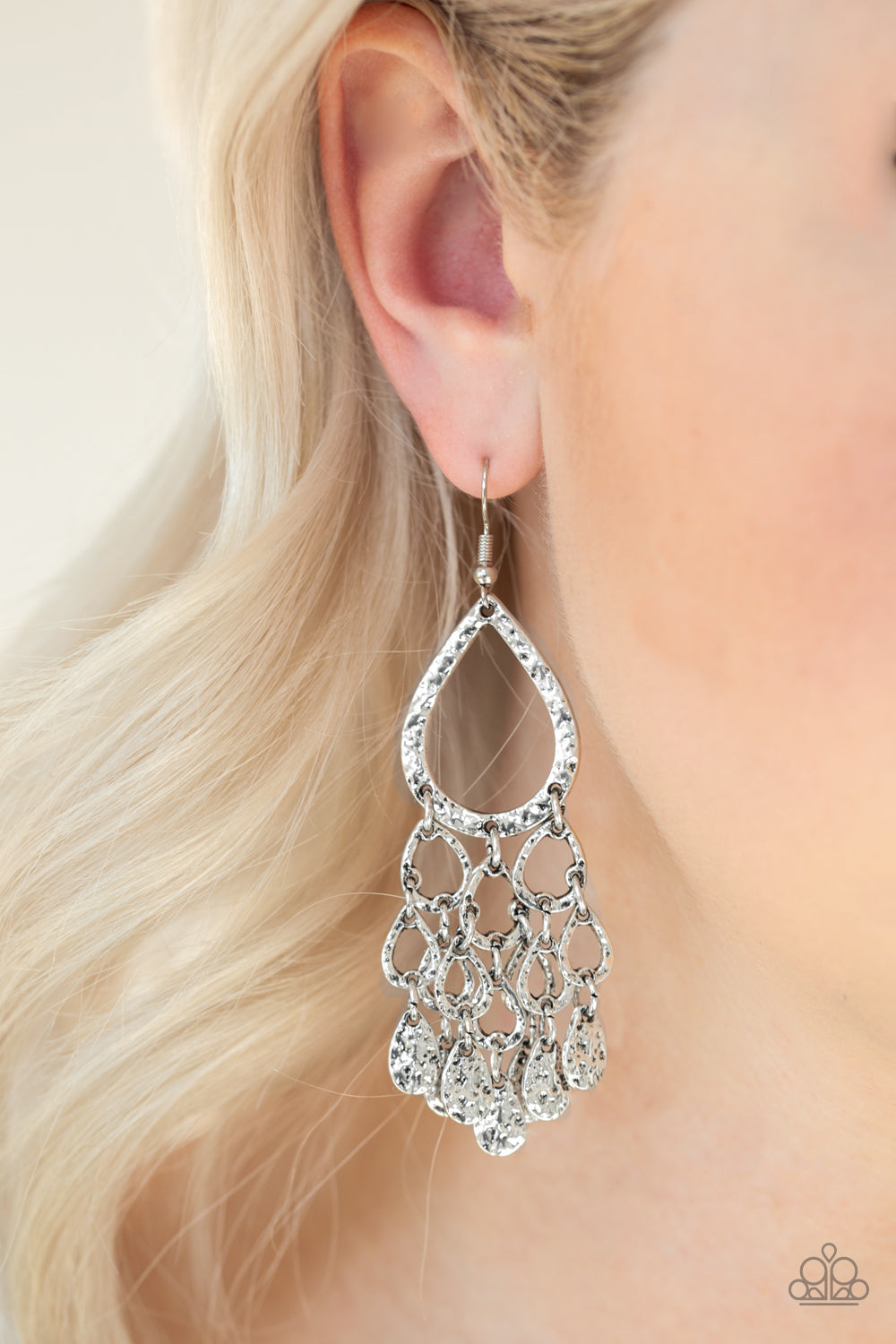Paparazzi ♥ Teardrop Trinket - Silver ♥  Earrings