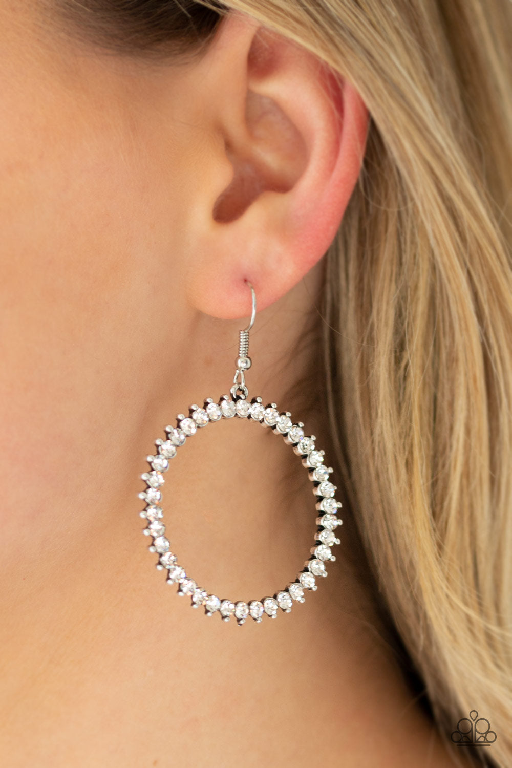 Paparazzi ♥ Spark Their Attention - White ♥  Earrings