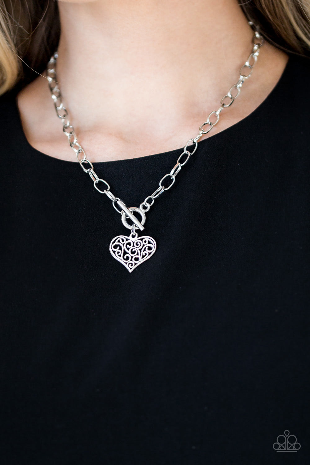 Paparazzi ♥ Heart-Touching Harmony - Silver ♥  Necklace