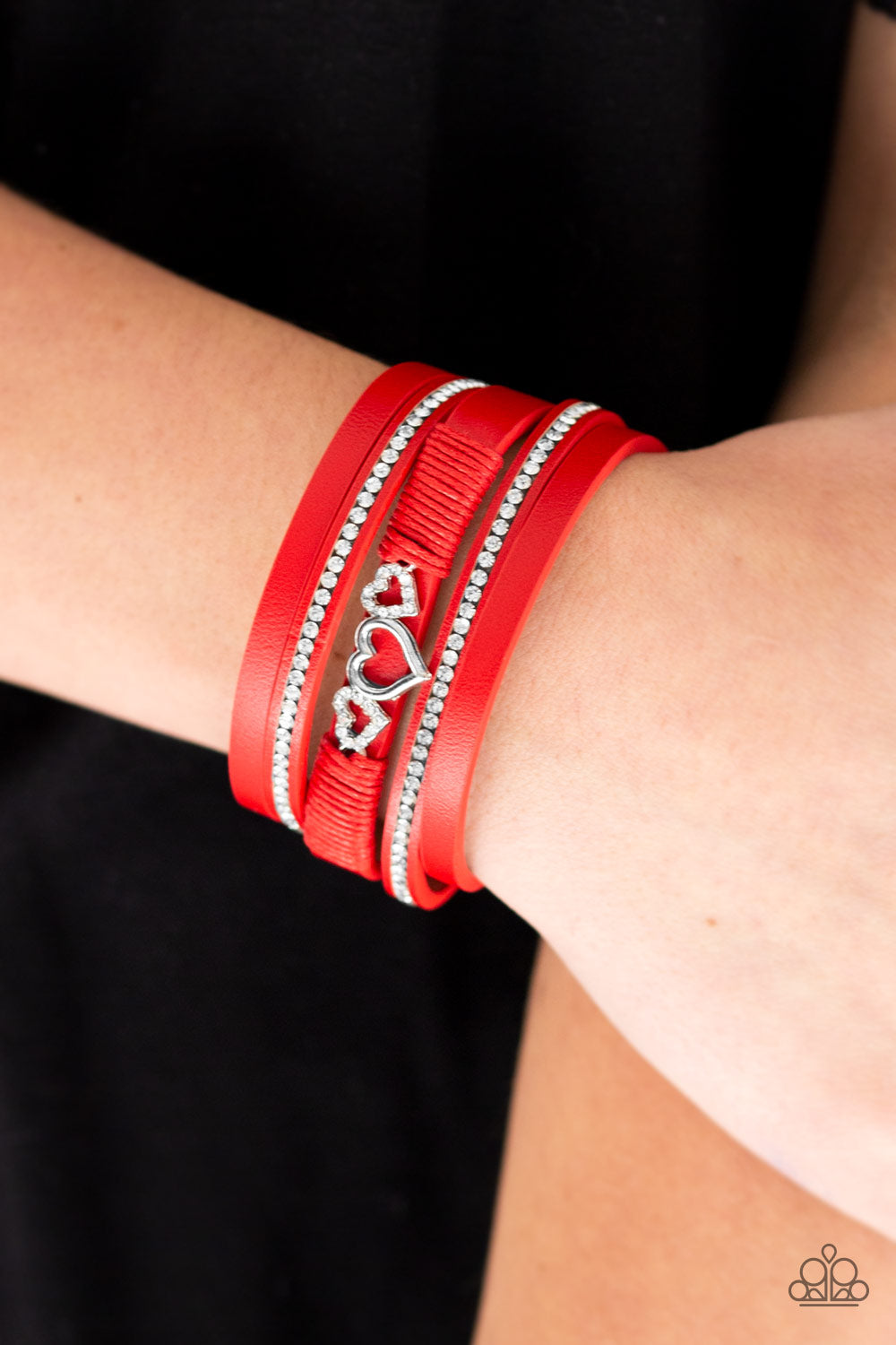 Paparazzi ♥ Rebel Valentine - Red ♥  Bracelet