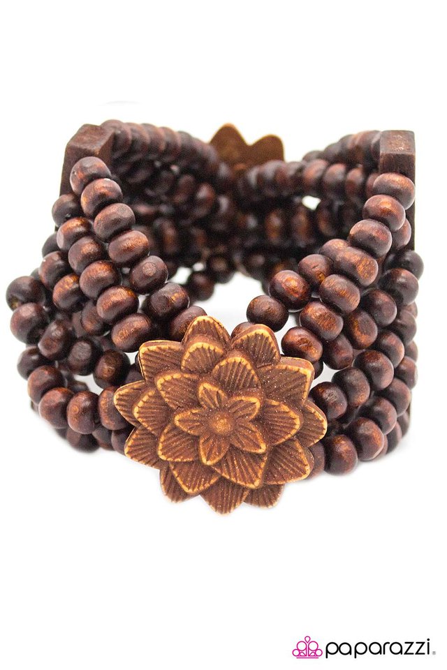 Paparazzi ♥ Out Of the Woodwork - Brown ♥ Bracelet