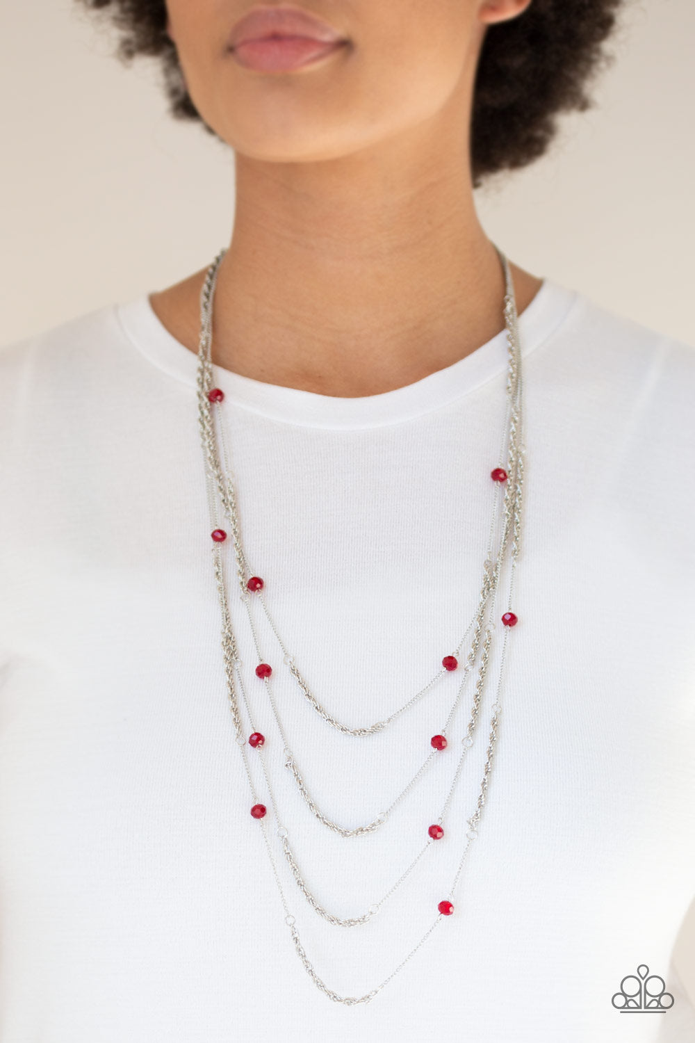 Paparazzi ♥ Open For Opulence - Red ♥  Necklace