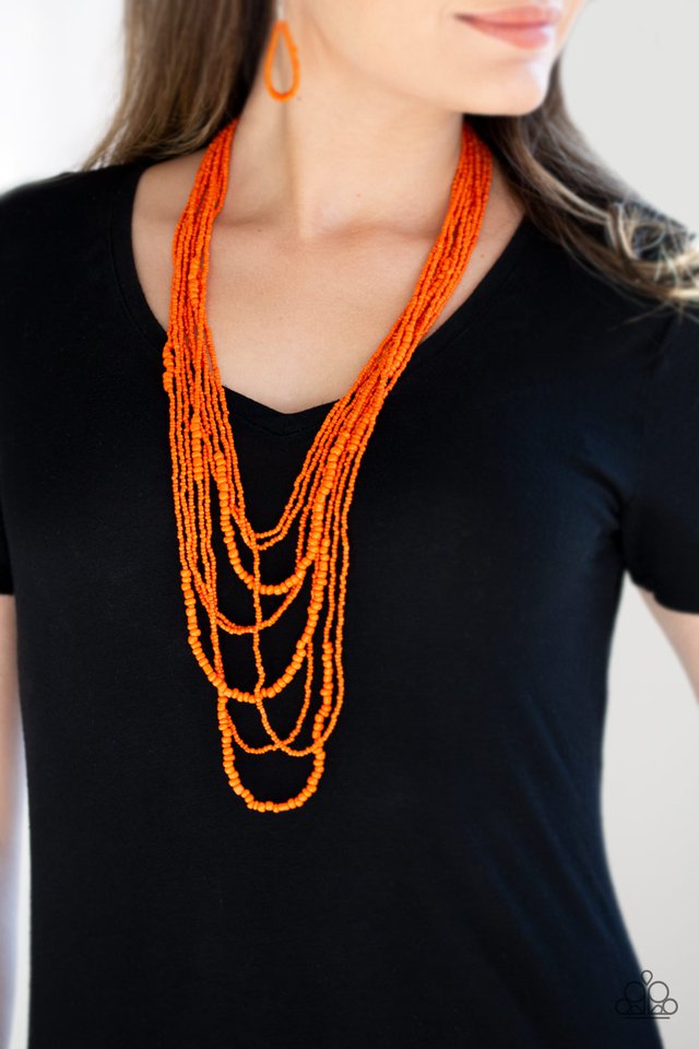 Paparazzi ♥ Totally Tonga - Orange ♥ Necklace