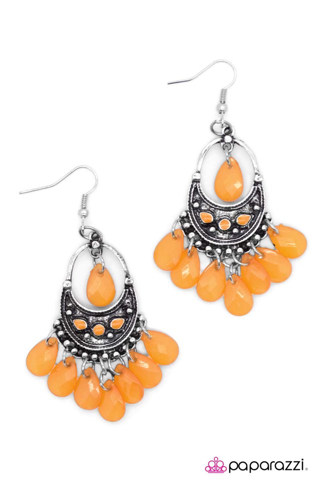 Paparazzi ♥ Oh, That is Rich - Orange ♥ Earrings