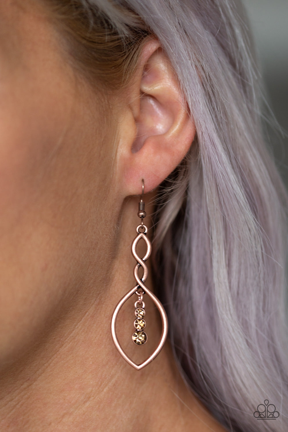 Paparazzi ♥ Timeless Twist - Copper ♥  Earrings