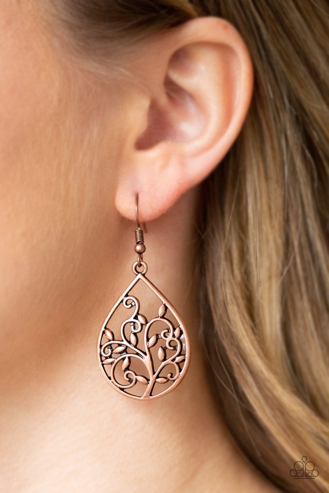 Paparazzi ♥ Enchanted Vines - Copper ♥ Earrings