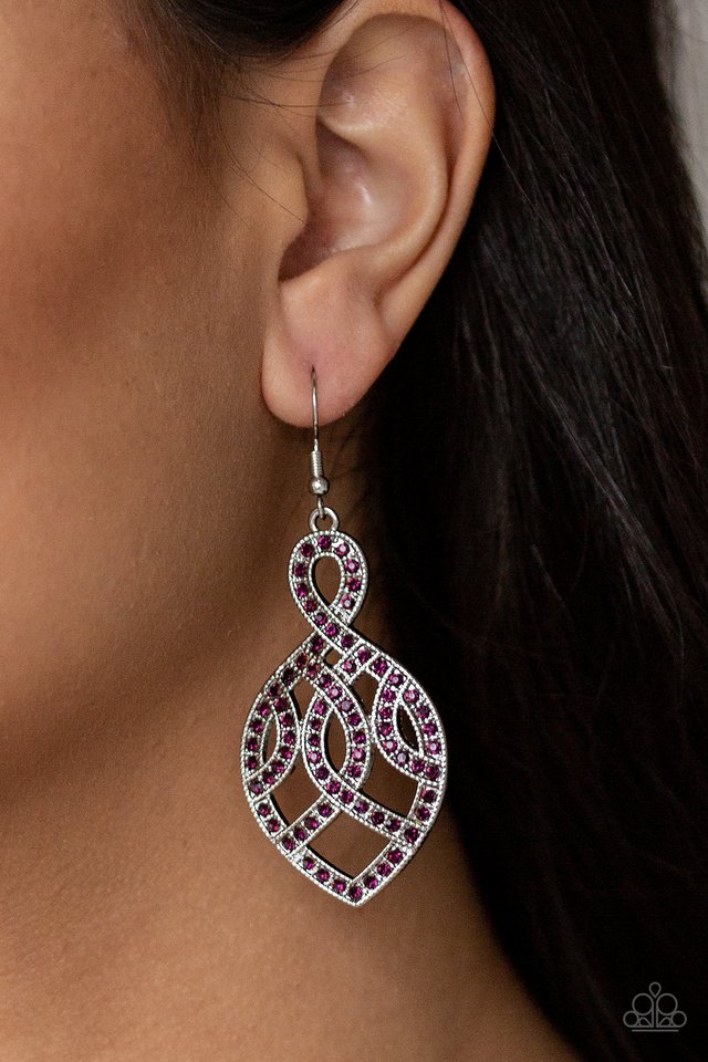 Paparazzi ♥ A Grand Statement - Purple ♥ Earrings
