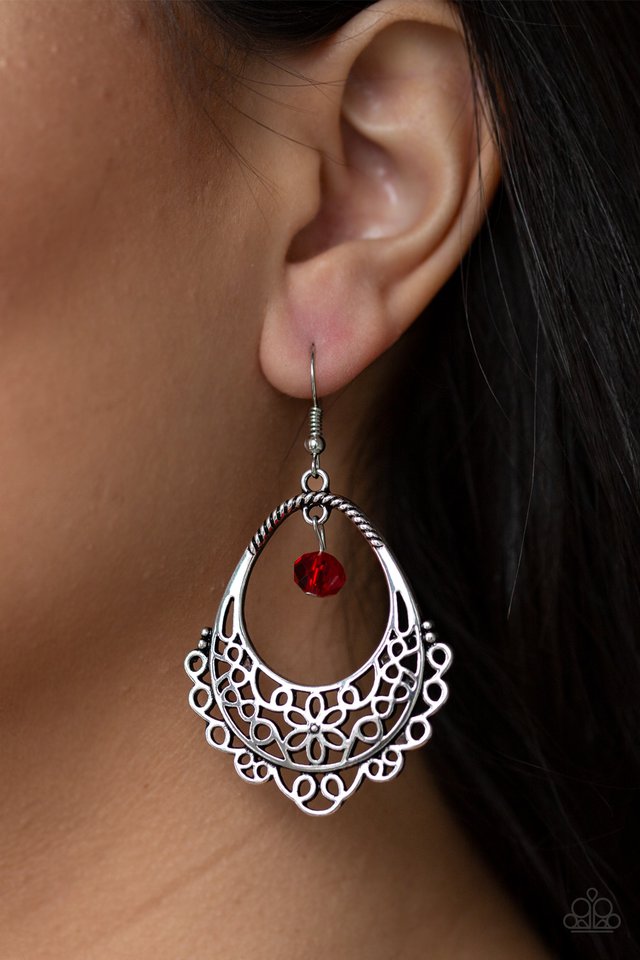 Paparazzi ♥ Garden Society - Red ♥ Earrings
