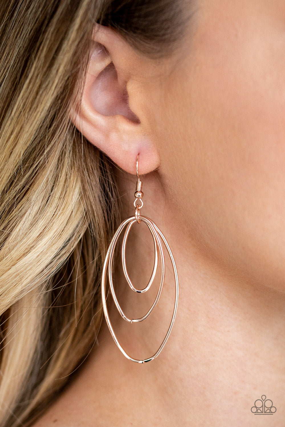 Paparazzi ♥ All OVAL The Place - Rose Gold ♥  Earrings