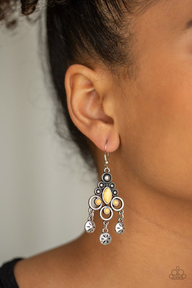 Paparazzi ♥ Southern Expressions - Yellow ♥ Earrings