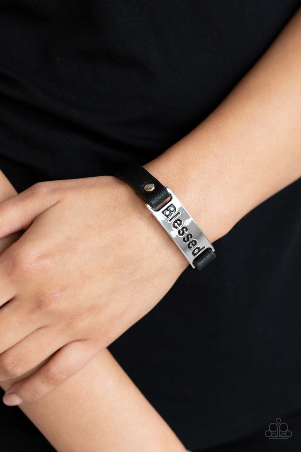 Paparazzi ♥ Count Your Blessings - Black ♥  Bracelet