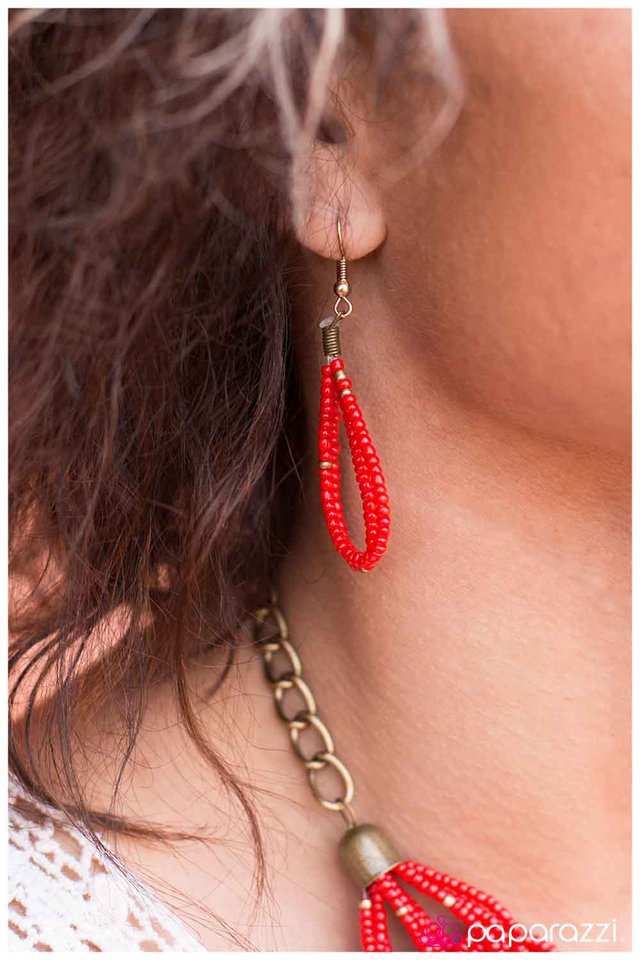 Paparazzi ♥ KNOT So Fast - Red ♥ Necklace