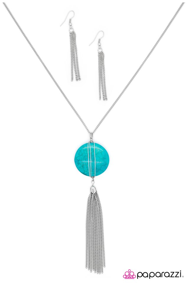 Paparazzi ♥ Sink Like A Stone - Blue ♥ Necklace