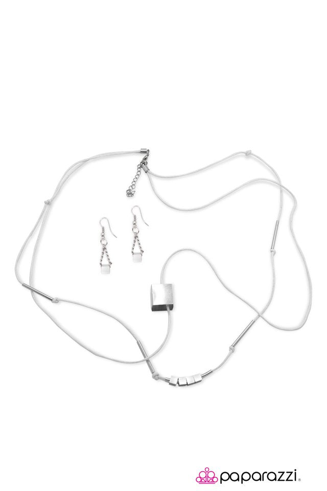 Paparazzi ♥ Boom Box - White ♥ Necklace