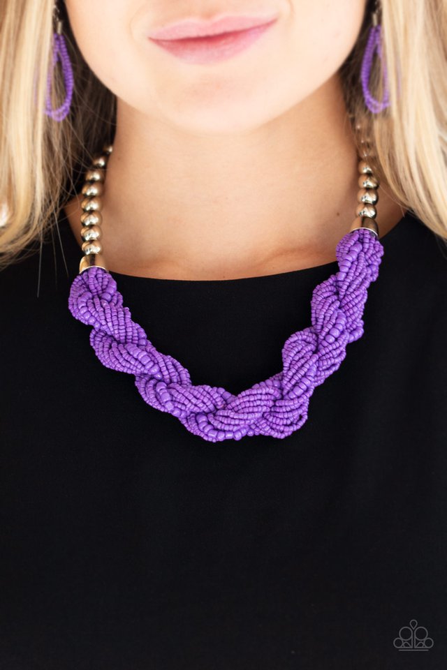Paparazzi ♥ Savannah Surfin - Purple ♥ Necklace