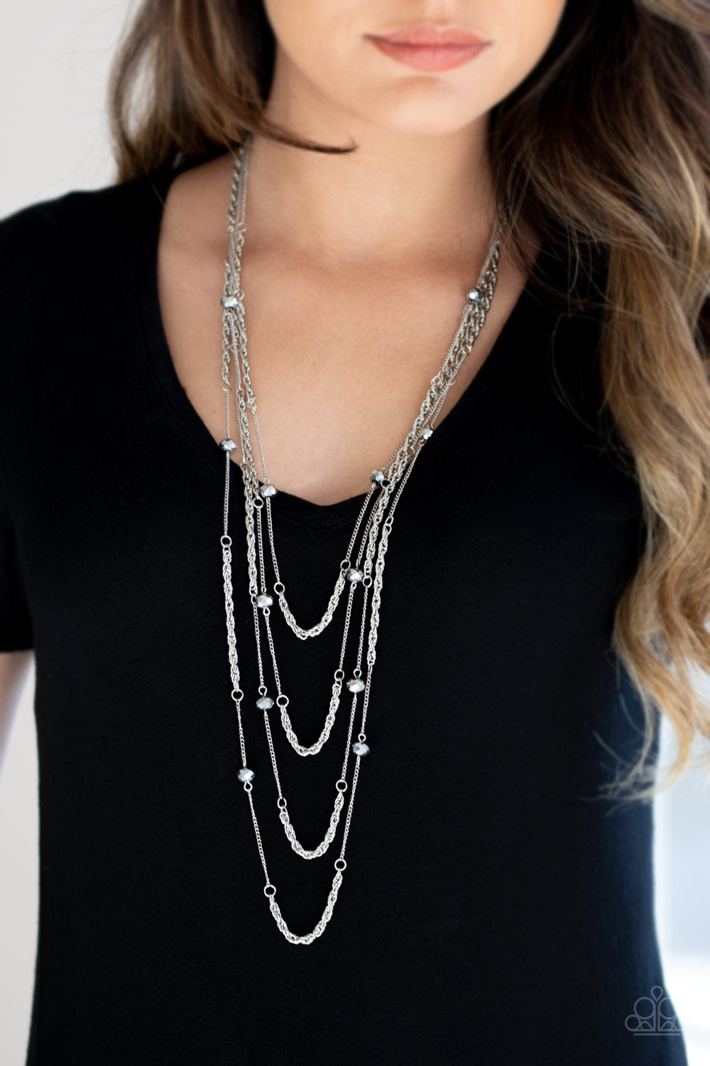 Paparazzi ♥ Open For Opulence - Silver ♥  Necklace