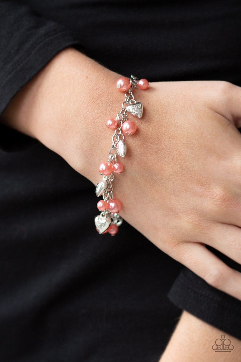 Paparazzi ♥ One Of A Kind-HEARTED - Orange ♥  Bracelet