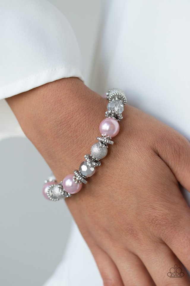 Paparazzi ♥ Sparking Conversation - Pink ♥ Bracelet