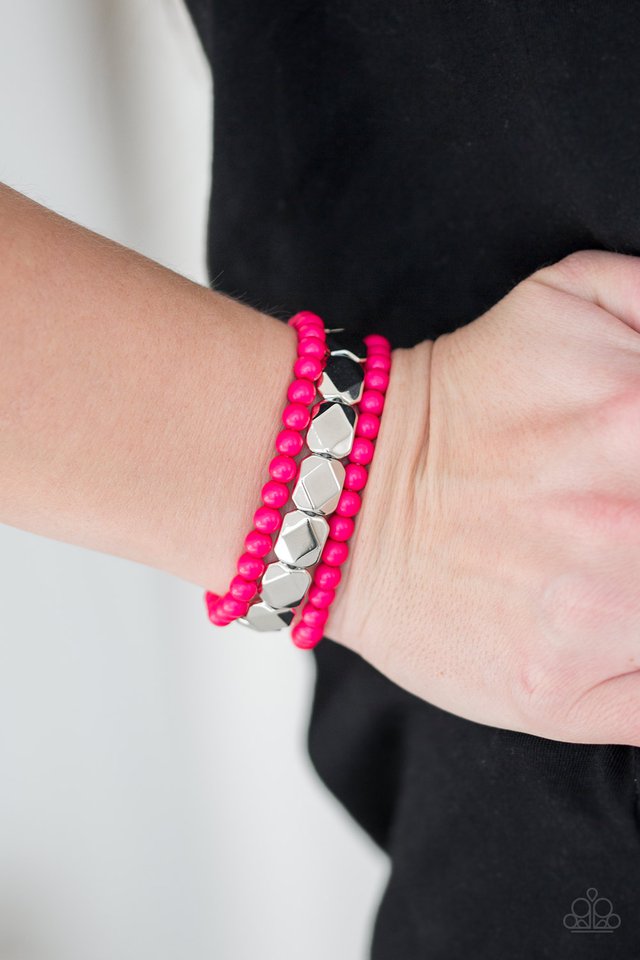 Paparazzi ♥ Fiesta Flavor - Pink ♥ Bracelet