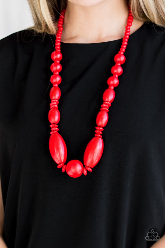 Paparazzi ♥ Summer Breezin - Red ♥ Necklace