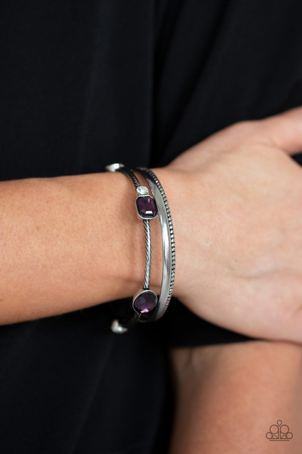 Paparazzi ♥ City Slicker Sleek - Purple ♥  Bracelet