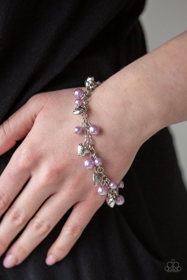 Paparazzi ♥ One Of A Kind-HEARTED - Purple ♥ Bracelet