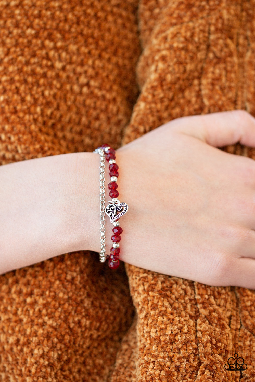 Paparazzi ♥ Rare Romance - Red ♥  Bracelet