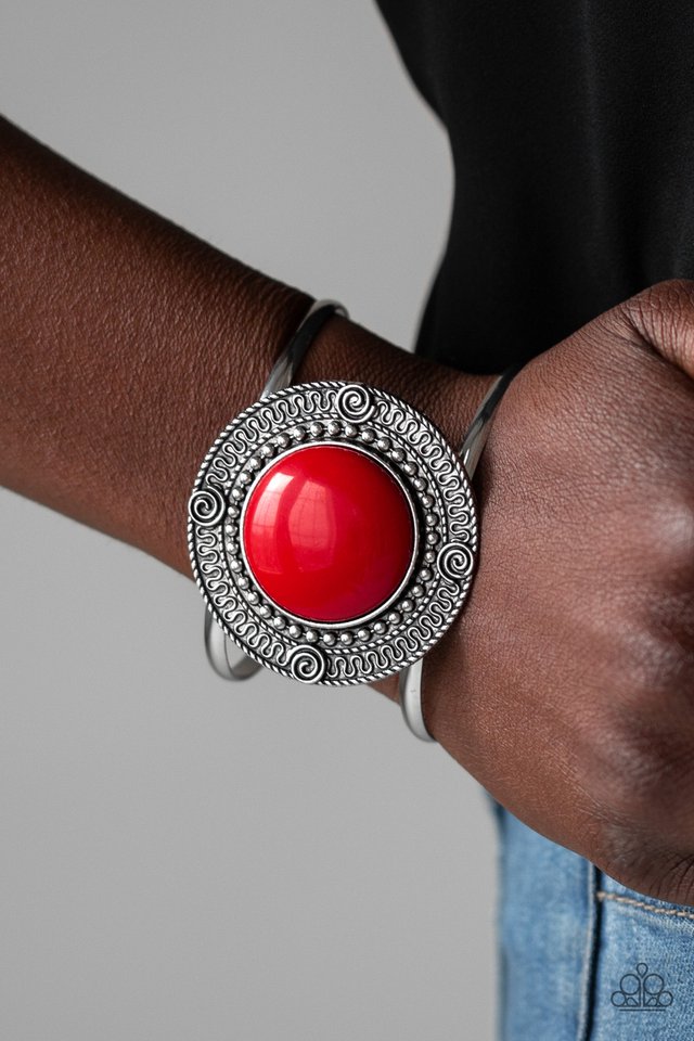 Paparazzi ♥ Tribal Pop - Red ♥ Bracelet