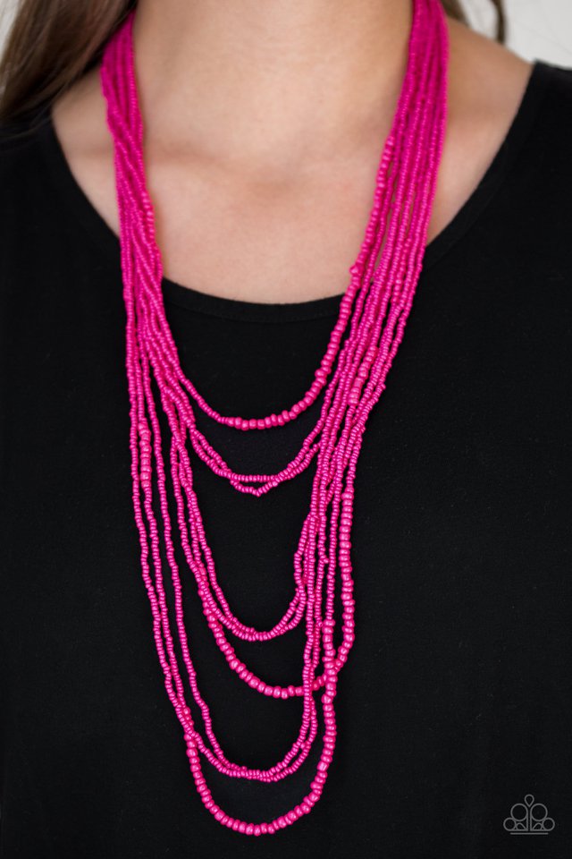 Paparazzi ♥ Totally Tonga - Pink ♥ Necklace