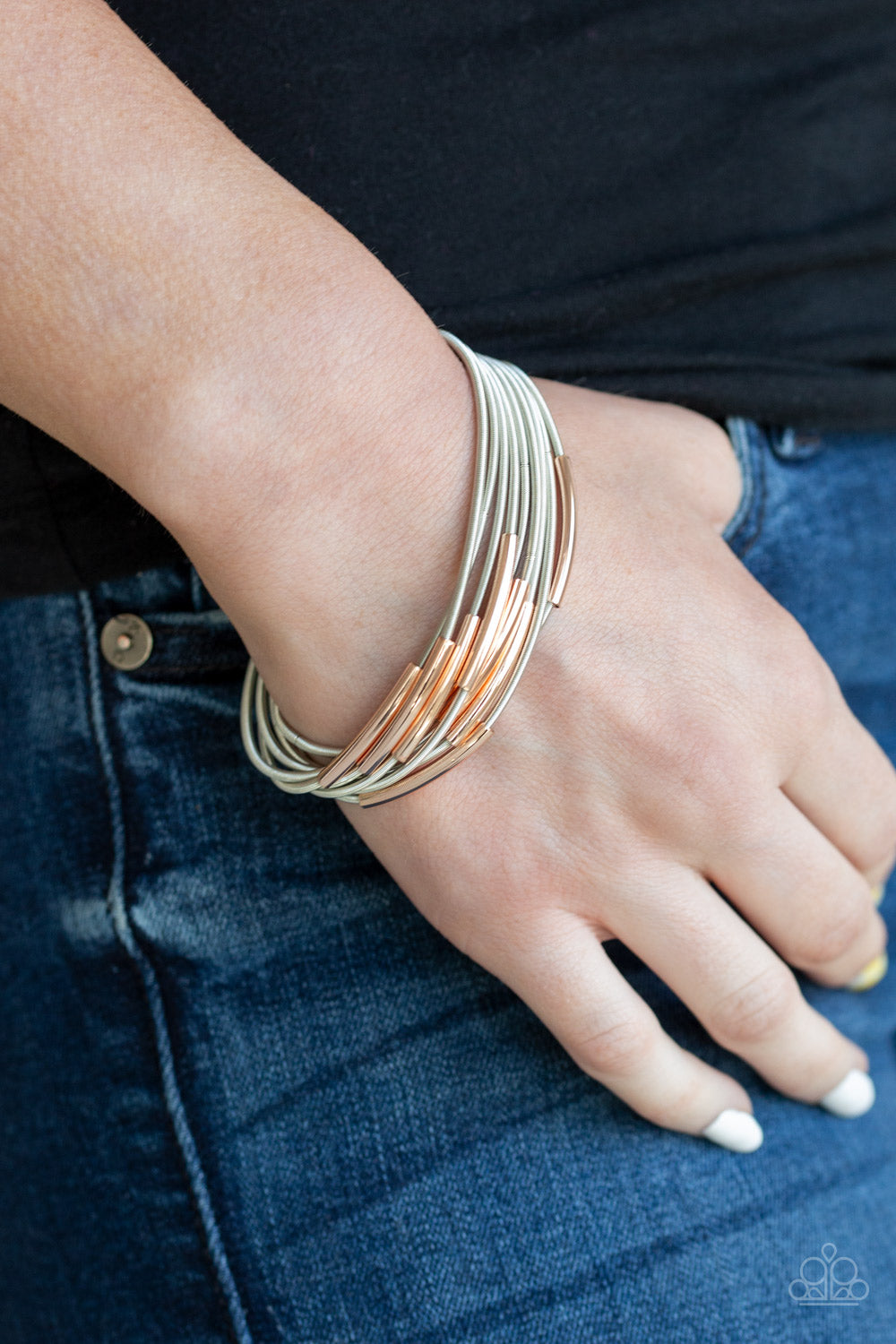 Paparazzi ♥ Stretch Your Boundaries - Silver ♥  Bracelet