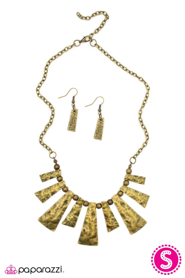 Paparazzi ♥ Traditionally Tribal - Brass ♥ Necklace
