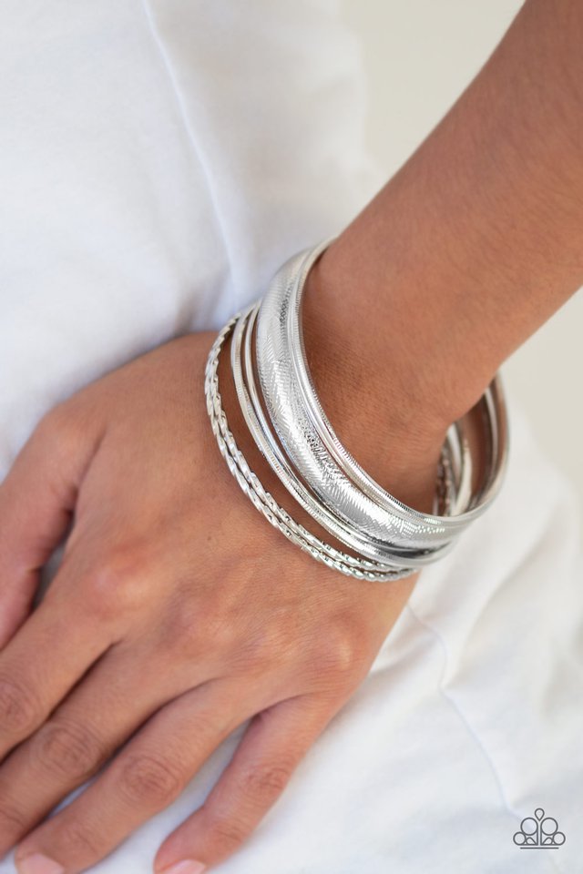 Paparazzi ♥ The Customer Is Always BRIGHT - Silver ♥ Bracelet