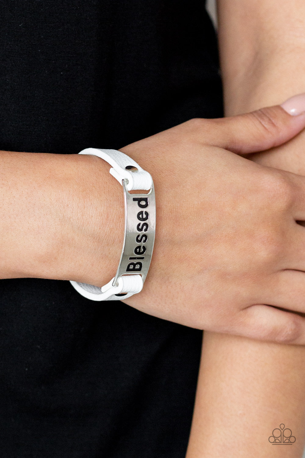 Paparazzi ♥ Count Your Blessings - White ♥  Bracelet