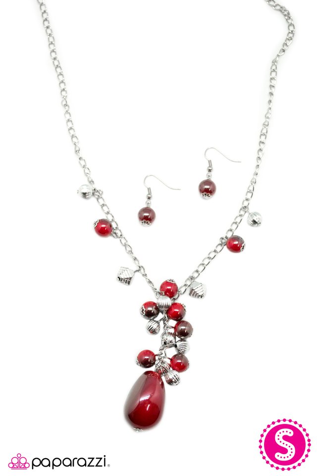 Paparazzi ♥ Along For The Ride - Red ♥ Necklace
