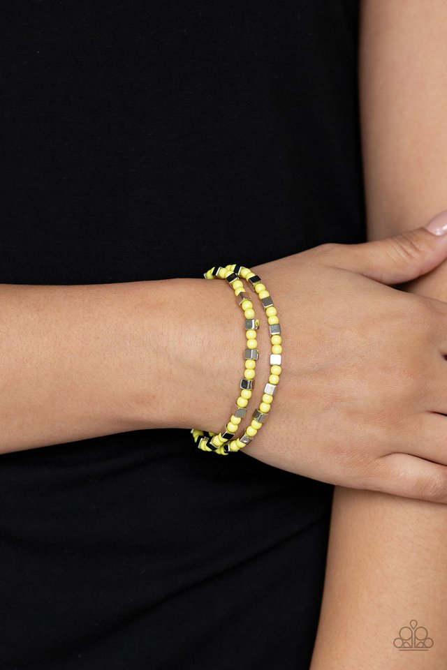 Paparazzi ♥ Trendy Tribalist - Yellow ♥ Bracelet