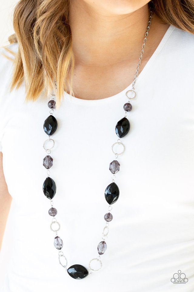 Paparazzi ♥ Shimmer Simmer - Black ♥ Necklace