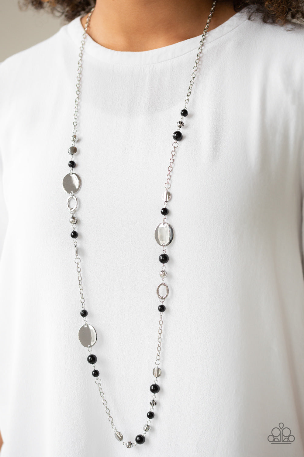 Paparazzi ♥ Serenely Springtime - Black ♥  Necklace
