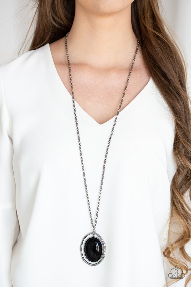Paparazzi ♥ Harbor Harmony - Black ♥ Necklace