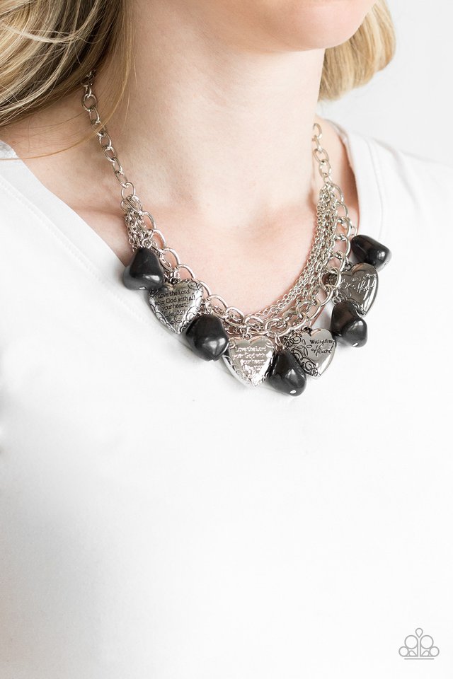 Paparazzi ♥ Change Of Heart 2 - Black ♥ Necklace