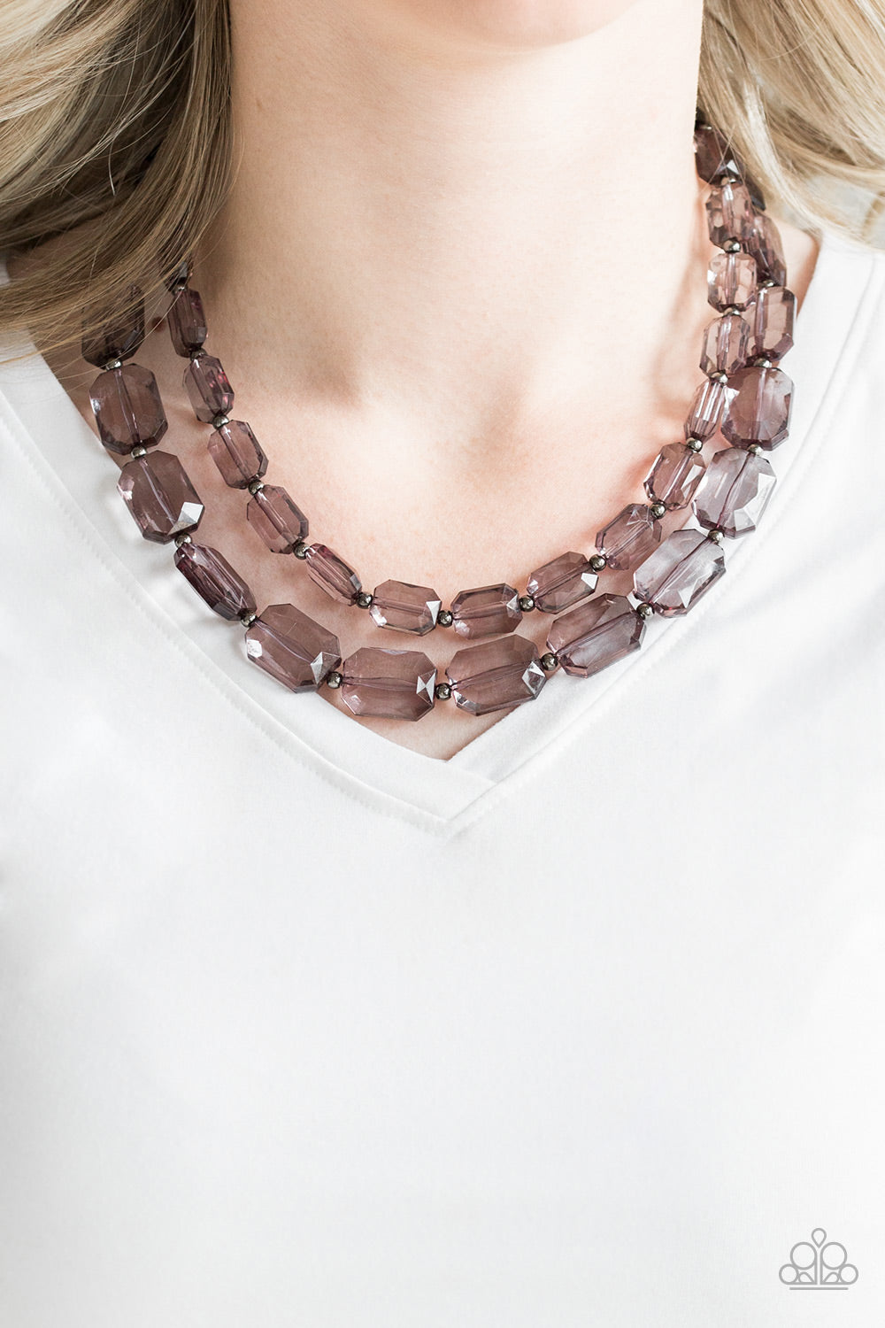 Paparazzi ♥ Ice Bank - Black ♥  Necklace