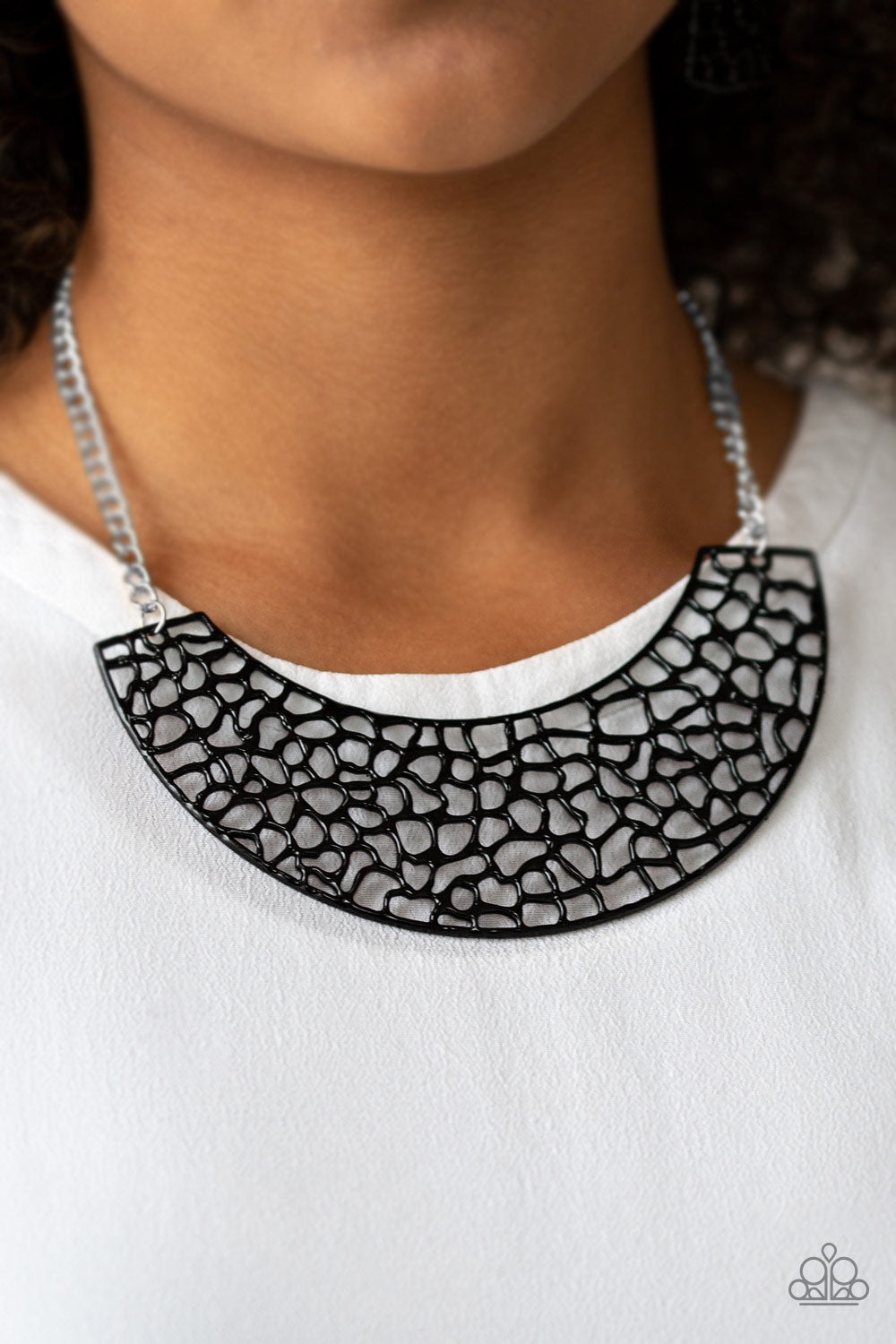 Paparazzi ♥ Powerful Prowl - Black ♥  Necklace