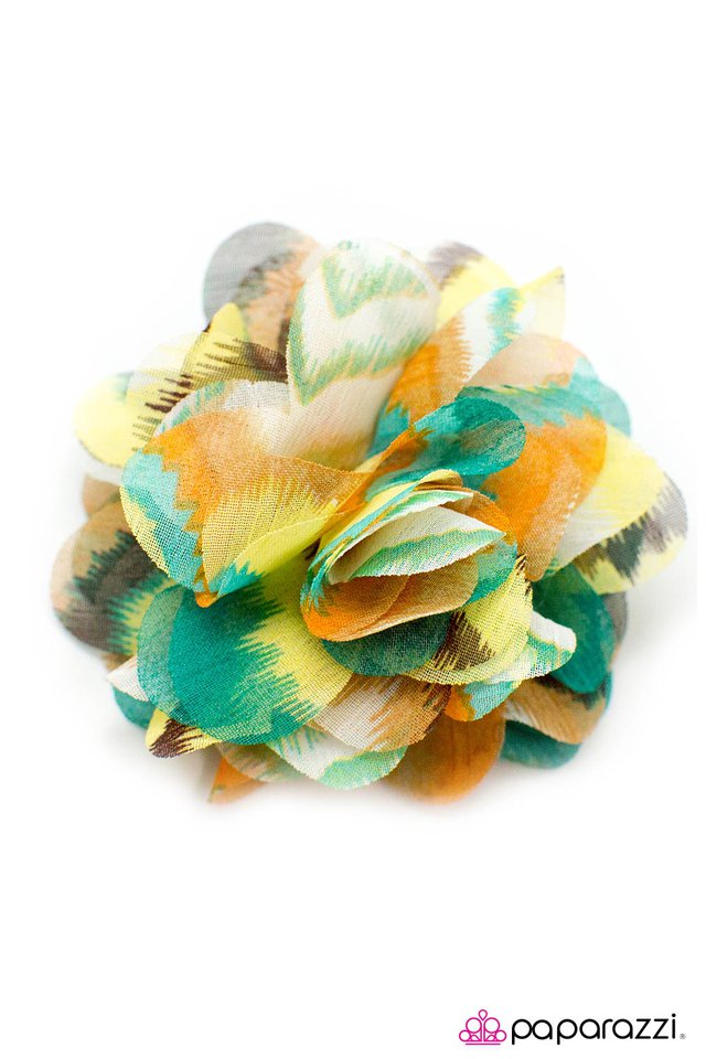 Paparazzi ♥ Different Strokes - Green ♥ Hair Clip