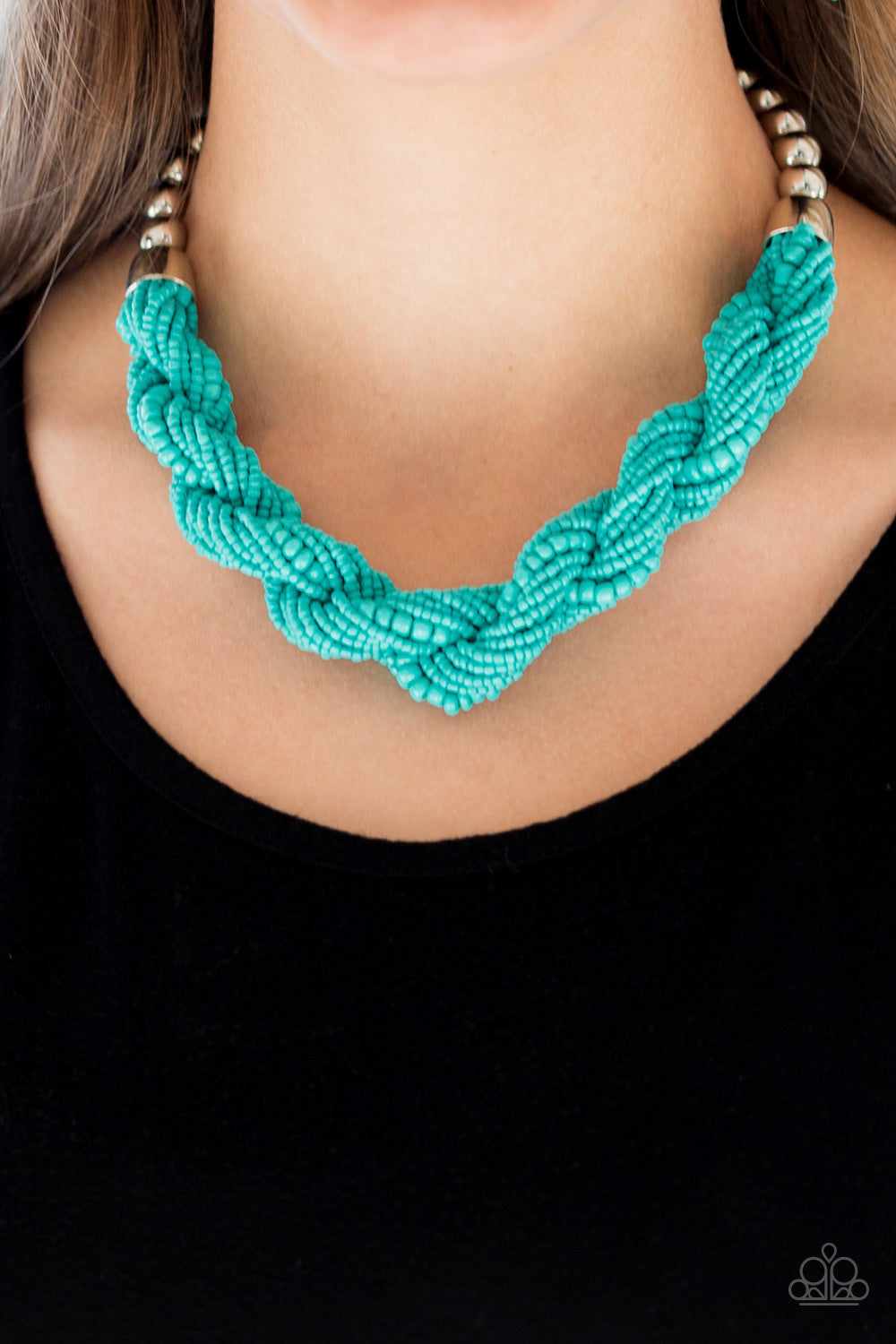 Paparazzi ♥ Savannah Surfin - Blue ♥  Necklace