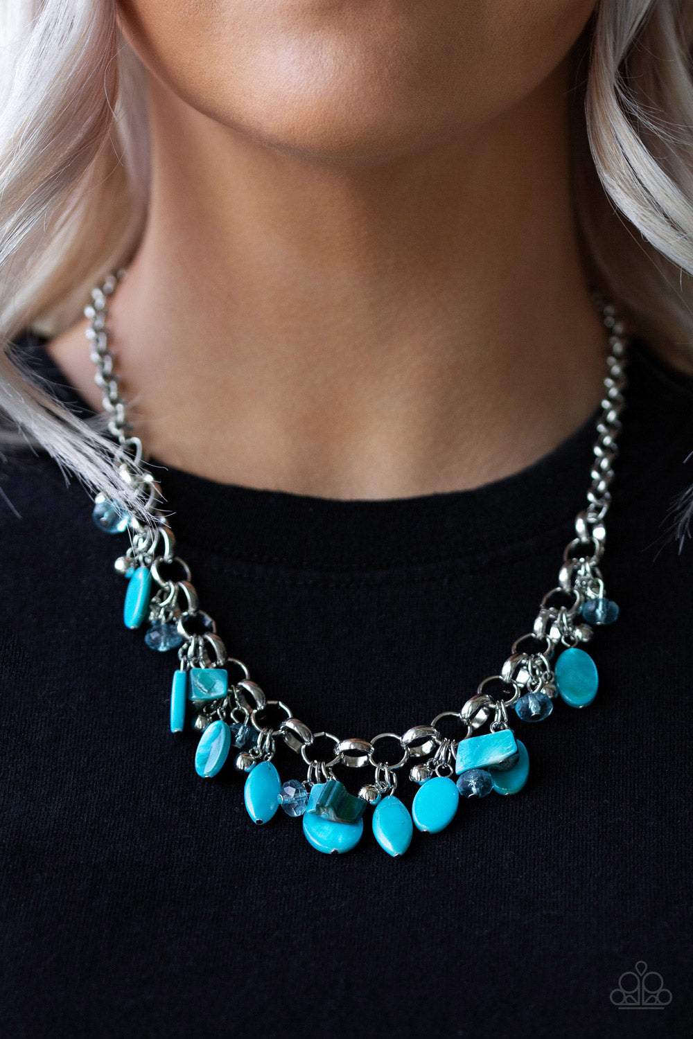 Paparazzi ♥ I Want To SEA The World - Blue ♥  Necklace