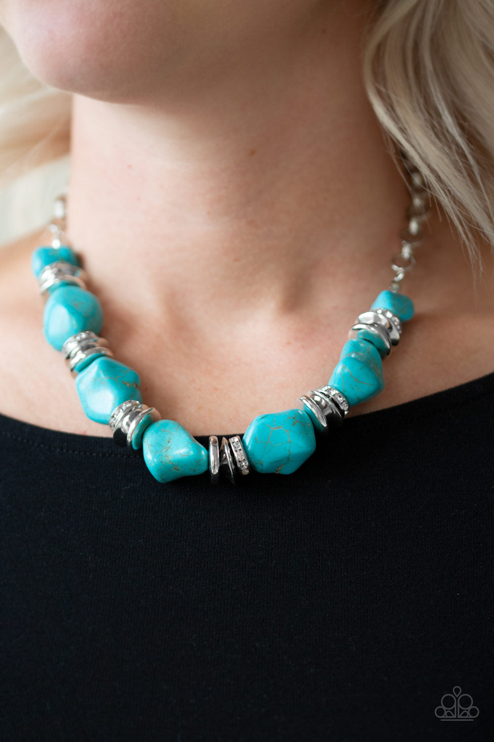 Paparazzi ♥ Stunningly Stone Age - Blue ♥  Necklace
